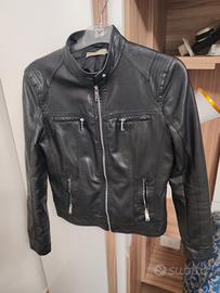 giacca di vera pelle nera 