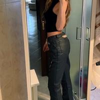 Jeans Jordan x Cactus Jack neri vera pelle donna