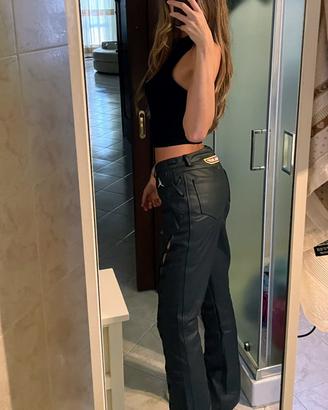 Jeans Jordan x Cactus Jack neri vera pelle donna