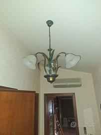 Lampadario in ferro battuto