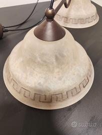 Lampadario, 7 applique e plafoniera.