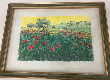 franco azzinari litografia quadro 