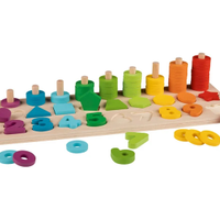 Gioco in legno per imparare forme e numeri