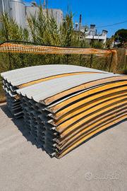 Pannelli coibentati curvi per tetti 2,90×1,10 m