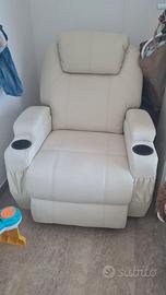 poltrona relax in pelle
