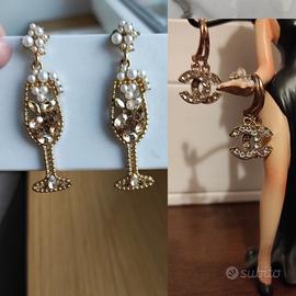 coppia #orecchini doppia C + flute champagne 