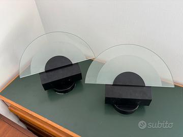 Coppia lampade applique in vetro di murano