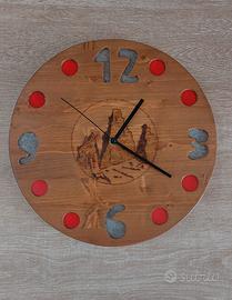 orologio da parete in legno tre cime lavaredo