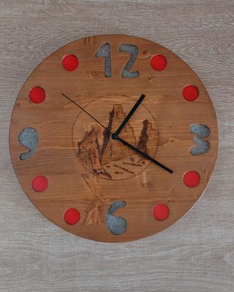 orologio da parete in legno tre cime lavaredo