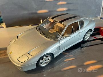 Modellino ferrari  456 grigia  burago scala 1/18