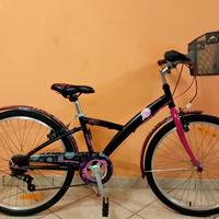Bici 24" b-twin con cambio perfetta 