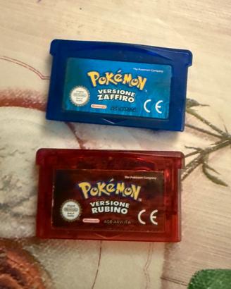 Game boy pokemon versione zaffiro e rubino