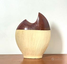 Vaso scultoreo in Ceramica Vintage Anni 70 -