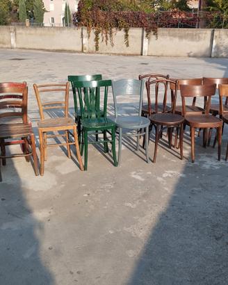 Lotto vecchie Sedie vintage legno