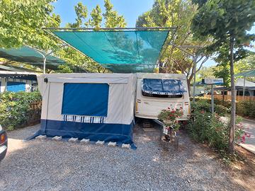 Roulotte Caravelair (1998) +veranda (2015)