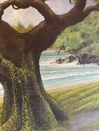 Quadro indonesiano su tela