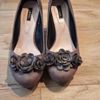 Zeppe Décolleté 'OBSEL' - Camoscio/Tortora - n.40