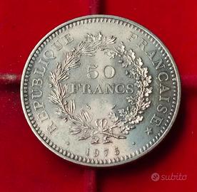 Francia moneta Argento 900 50 Franchi Ercole  1975