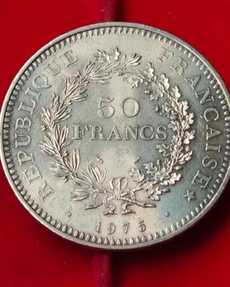Francia moneta Argento 900 50 Franchi Ercole  1975