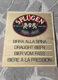 Insegna targa Birra Splügen 