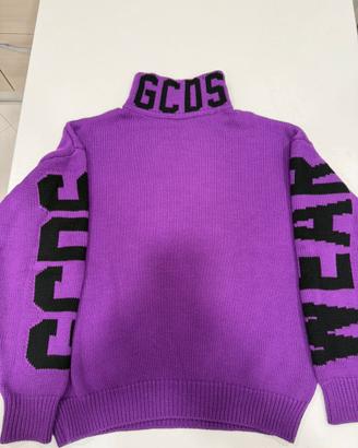 Maglione Collo Alto GCDS colore Lilla taglia XL