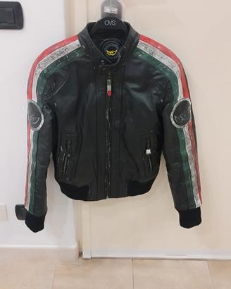 giacca moto Berik tricolore taglia m