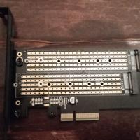 Adattatore da M.2 NVMe e SATA a PCIe 4.0 X4