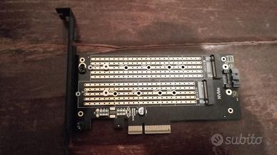 Adattatore da M.2 NVMe e SATA a PCIe 4.0 X4