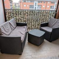 Salottino da esterno in rattan