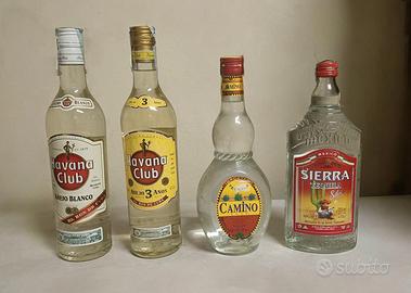 Liquori, rum tequila