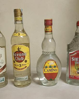 Liquori, rum tequila