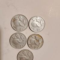 monete da 1 lira arancia