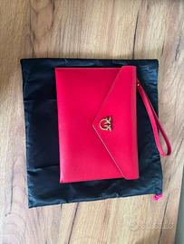 Pochettr clutch Pink rossa con dust bag etichetta