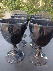 Bicchieri vetro nero