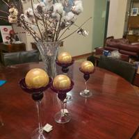 Portacandele in vetro soffiato