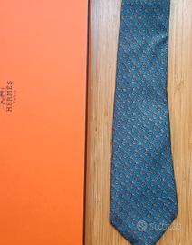 cravatta originale in seta Hermes 