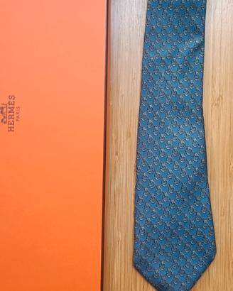 cravatta originale in seta Hermes 
