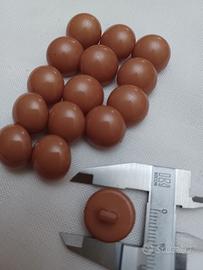 15 bottoni caramello 