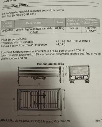 Letto per disabili