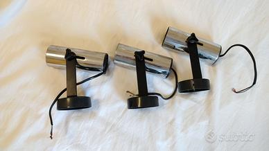 3 faretti in metallo vintage