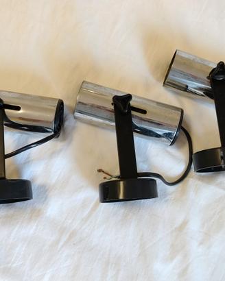 3 faretti in metallo vintage