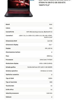 Pc Acer  Nitro 5