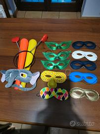 set di mascherine di carnevale 