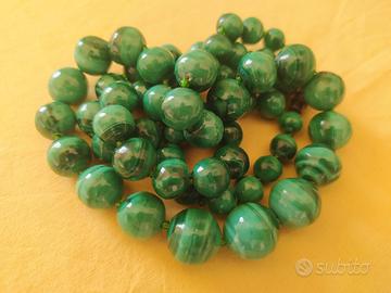 Collana in malachite