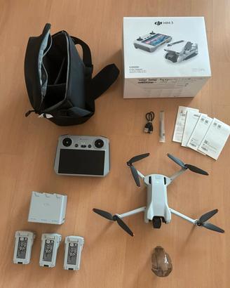 Dji mini 3 fly more combo +dji rc+3 batterie 