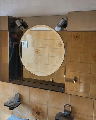 Specchiera, Plafoniera, Arredobagno design anni 70