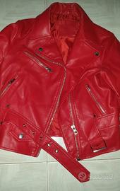 Giacca chiodo biker rossa - Piazza Italia - M