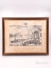 Litografia Antica Napoleone 1840 800 Stampa 