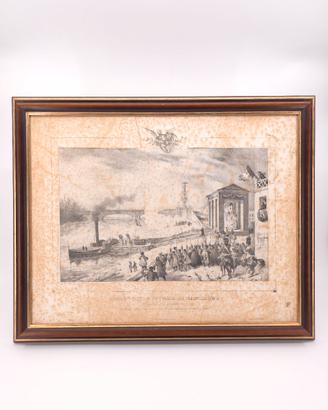 Litografia Antica Napoleone 1840 800 Stampa 