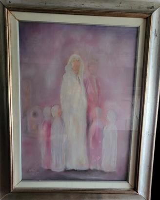 quadro con cornice del pittore Paolo Saetti